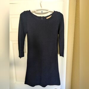 Navy sweater dress